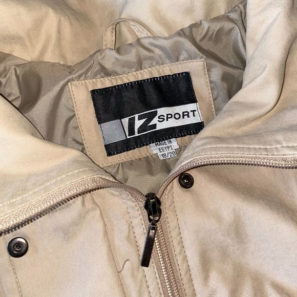 IZ Sport Tan Coat Jacket Size 18/20 Made in Egypt - Picture 3 of 9